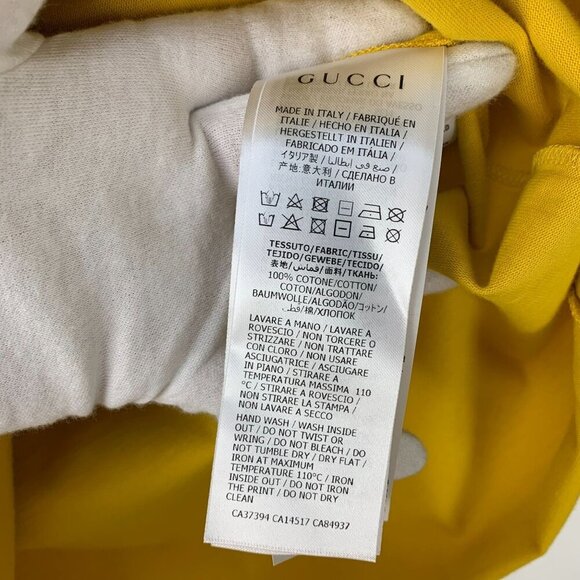 NWT Gucci anchor print oversized T-shirt In Yellow Size M - Picture 13 of 14